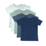 婴儿T恤供应商-定制婴儿夏装儿童竹纤维衬衫纯色有机棉