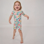 竹纤维睡衣套装工厂-新款定制短袖夏季柔软儿童女孩睡衣套装