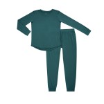 女士睡衣套装厂家-定制印花家庭配套睡眠服纯色慢跑