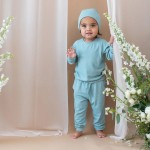 幼儿服装套装工厂-批发定制Logo休闲柔软2件套竹纤维透气