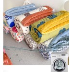 棉纱襁褓毯厂家-2层100%竹棉纯色印花设计