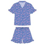 女士睡衣工厂-定制女士竹纤维长袖新款情人节设计