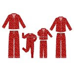 家庭睡衣套装供应商-高品质竹纤维新款印花亲子婴儿拉链连体衣