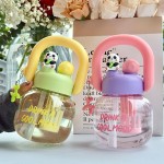 水瓶供应商-竹纤维机器人背带水杯幼儿园便携食品级