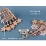 婴儿安抚奶嘴链供应商-万圣节卡通五角星防掉落牙胶链