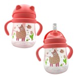 吸管杯工厂-定制250ml PP 360度不含BPA硅胶易抓握用于饮水训练