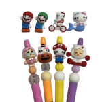 硅胶珠工厂-新款发光闪粉DIY系列鲸鱼形状柔软给婴儿