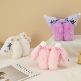 耳罩厂家-工厂批发可爱卡通毛绒折叠冬季保暖给女孩