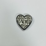 婴儿牙胶供应商-卡通心形硅胶珠配串珠笔食品级