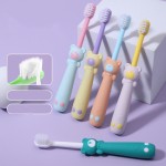 婴儿牙刷厂家-可爱卡通鸭硅胶给儿童2-12岁软毛