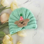 帽子围巾套装工厂-新生儿针织无檐帽围巾套装可爱保暖儿童冬季