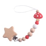 婴儿安抚奶嘴夹厂家-批发可爱榉木舒适防掉落珠