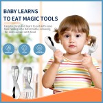 婴儿餐具工厂-SUS 304不锈钢叉勺套装PP材质