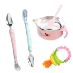 儿童餐具工厂-304不锈钢手动驱动卡通用于幼儿园