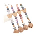 安抚奶嘴链厂家-卡通蘑菇防掉落硅胶可爱动物设计