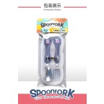 婴儿勺子套装厂家-不锈钢易用叉套装儿童安全健康