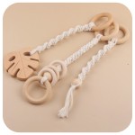 安抚奶嘴夹供应商-可咀嚼柔软硅胶配木制婴儿牙胶玩具