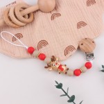 安抚奶嘴链工厂-INS北欧风格防掉落榉木硅胶用于亚马逊