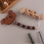 安抚奶嘴链工厂-卡通水果防掉落硅胶配雏菊链玩具