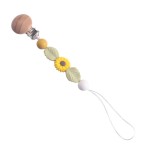 婴儿奶嘴夹工厂-母婴柔软硅胶熊配防掉落绳特性