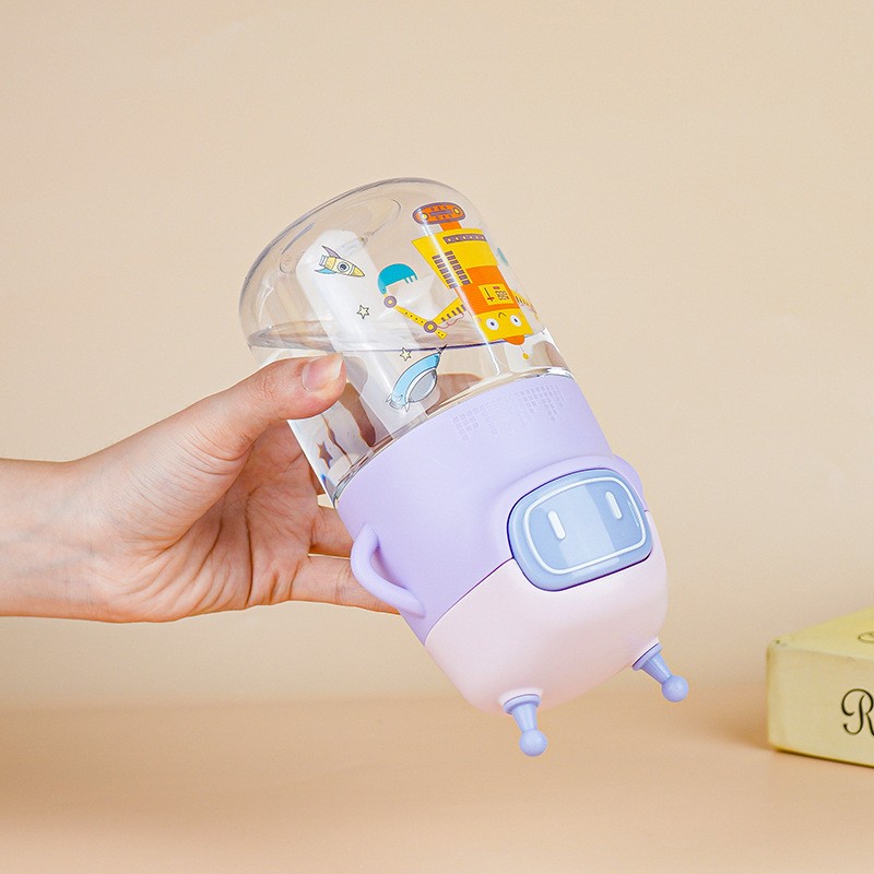 饮水杯供应商-硅胶卡通熊学习饮水配三个手柄给儿童