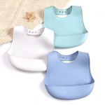 婴儿围兜厂家-儿童幼儿袖套围巾防水喂养围裙口袋婴儿