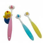 儿童牙刷工厂-新款三面牙刷给婴儿3-9岁软毛