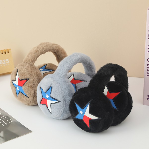 婴儿耳罩供应商-五星毛绒可折叠保暖学生暖耳给儿童