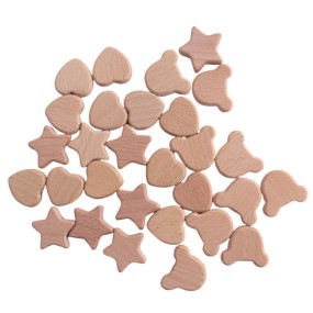 Wood Toy Factory - 5pcs/set Soft Wood Teether Gift Set for Newborns Gender Neutral