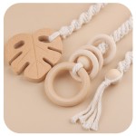 安抚奶嘴夹供应商-可咀嚼柔软硅胶配木制婴儿牙胶玩具