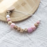 婴儿玩具工厂-熊系列硅胶珠奶嘴链防掉落配链夹