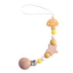 安抚奶嘴链供应商-硅胶配狐狸雏菊链防掉落便捷夹