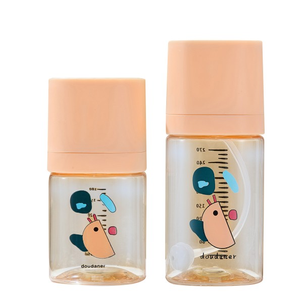 饮水杯工厂-240ml鸭嘴配硅胶吸管PP材质给儿童