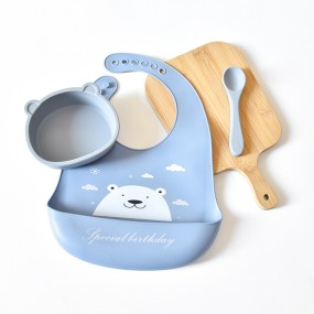 Silicone Bibs Supplier - 2021 Cute Cartoon Adjustable Waterproof Infant Toddler Feeding