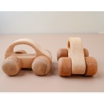 蒙特梭利玩具厂家-11件手工有机硅胶木鸟大象吊坠