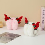 耳罩供应商-可爱鹿角毛绒可折叠冬季保暖配加厚兔毛