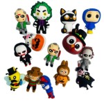 珠宝制作供应商-万圣节3D南瓜蝙蝠鬼魂硅胶珠用于DIY配件