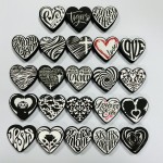 婴儿牙胶供应商-卡通心形硅胶珠配串珠笔食品级