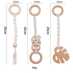 安抚奶嘴夹供应商-可咀嚼柔软硅胶配木制婴儿牙胶玩具