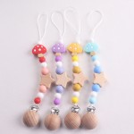 安抚奶嘴链供应商-硅胶配狐狸雏菊链防掉落便捷夹