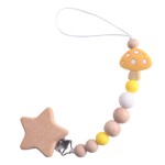 婴儿安抚奶嘴夹厂家-批发可爱榉木舒适防掉落珠