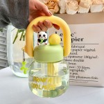 水瓶供应商-竹纤维机器人背带水杯幼儿园便携食品级