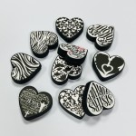 婴儿牙胶供应商-卡通心形硅胶珠配串珠笔食品级