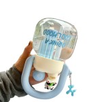 水瓶供应商-竹纤维机器人背带水杯幼儿园便携食品级