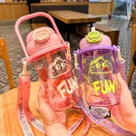 吸管杯工厂-270ml PP便携大口径配吸管给儿童