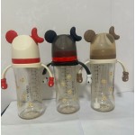 喂养瓶厂家-不含BPA 150ml配手柄280ml配吸管动物图案