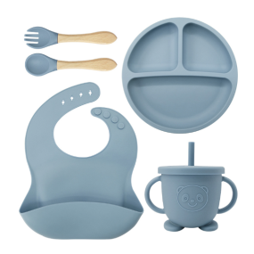 断奶套装生产厂家-硅胶喂养套装可调围嘴