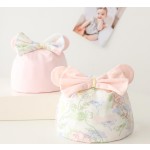 医院帽供应商-柔软棉质婴儿蝴蝶结保暖帽