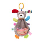 安抚玩具供应商-动物毛巾摇铃0-12个月礼品