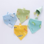 三角巾生产厂家-新生儿双面精梳棉围巾